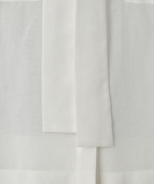 美品 ユナイテッドアローズ TOKYO 2,3万 シアー ボウタイブラウス 白 UNITED ARROWS（ユナイテッドアローズ）の「シアー ボウタイ