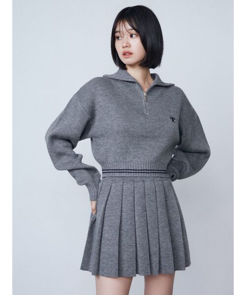 EMODA（エモダ）の「チューズハーフジップニット（ニット/セーター・レディース・ベージュ/グレー/ブラック・FREE）」の13枚目の写真