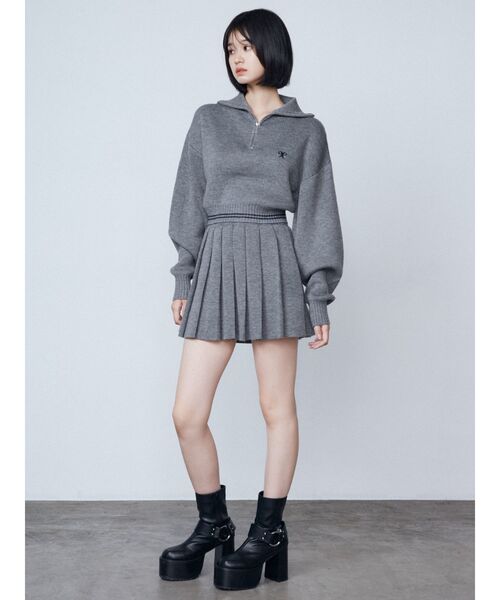 EMODA（エモダ）の「チューズハーフジップニット（ニット/セーター・レディース・ベージュ/グレー/ブラック・FREE）」の16枚目の写真