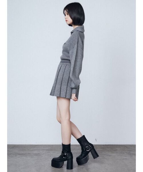 EMODA（エモダ）の「チューズハーフジップニット（ニット/セーター・レディース・ベージュ/グレー/ブラック・FREE）」の17枚目の写真