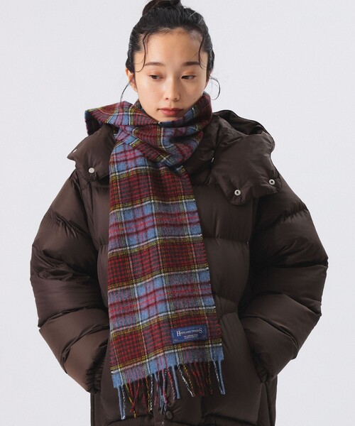 BEAMS BOY（ビームスボーイ）の「HIGHLAND TWEEDS / チェック ストール 小（マフラー・レディース・オレンジ系その他/ブルー/ブルー系その他2/ホワイト/レッド/グリーン/ベージュ/インディゴブルー・ONE SIZE）」の14枚目の写真