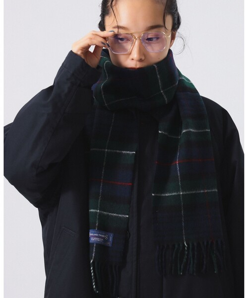 BEAMS BOY（ビームスボーイ）の「HIGHLAND TWEEDS / チェック ストール 小（マフラー・レディース・オレンジ系その他/ブルー/ブルー系その他2/ホワイト/レッド/グリーン/ベージュ/インディゴブルー・ONE SIZE）」の17枚目の写真