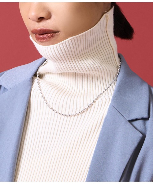 Settimissimo（セッティミッシモ）の「金属アレルギー対応ステンレスライスチェーンネックレス（ネックレス・レディース・ゴールド/シルバー・FREE）」の2枚目の写真
