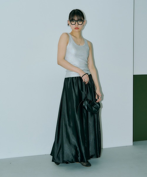 LIENCOEUR（リアンクール）の「サテンバルーンロングスカート（スカート・レディース・ホワイト/ブラック・FREE）」の22枚目の写真