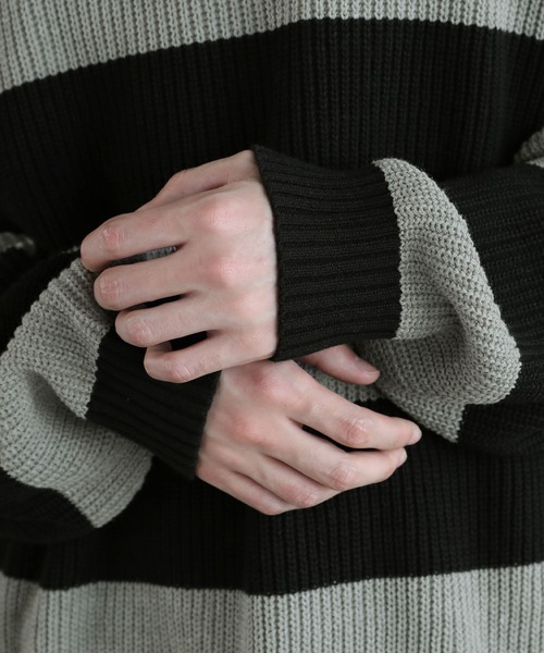 BUTCHER PRODUCTS ボーダーニット MASTER FRAME】ランダムボーダーニット｜MEN'S MELROSE（メンズ