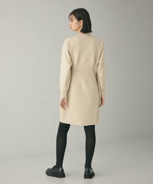 EMMEL REFINES(エメルリファインズ)の「<EMMEL REFINES>EM HW フィット&コクーン ミニ ワンピース(ワンピース・レディース・ブラック/ナチュラル・FREE)」の14枚目の写真