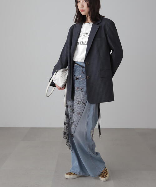 FREE'S MART（フリーズマート）の「チュールオーバーラップ（スカート・レディース・ホワイト/ブラック・ﾌﾘ-）」の19枚目の写真