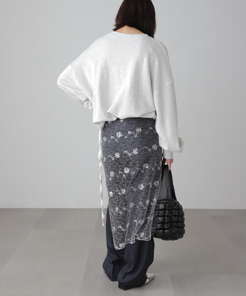 FREE'S MART（フリーズマート）の「チュールオーバーラップ（スカート・レディース・ホワイト/ブラック・ﾌﾘ-）」の6枚目の写真