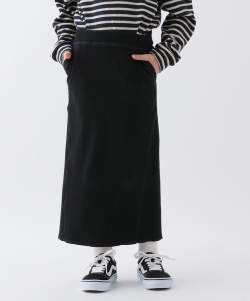 BAYFLOW（ベイフロー）の「[ストレッチ素材] ワイドリブスカート(KIDS)（スカート・キッズ・アイボリー/ブラック/レッド・110cm/120cm/140cm/130cm/150cm）」の2枚目の写真