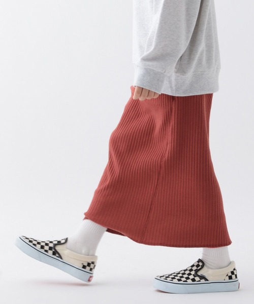 BAYFLOW（ベイフロー）の「[ストレッチ素材] ワイドリブスカート(KIDS)（スカート・キッズ・アイボリー/ブラック/レッド・110cm/120cm/140cm/130cm/150cm）」の16枚目の写真