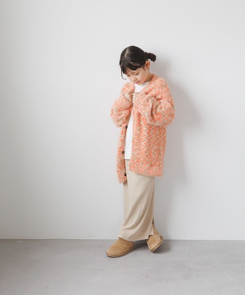 BAYFLOW（ベイフロー）の「[ストレッチ素材] ワイドリブスカート(KIDS)（スカート・キッズ・アイボリー/ブラック/レッド・110cm/120cm/140cm/130cm/150cm）」の4枚目の写真