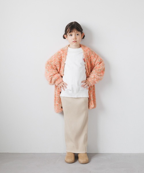 BAYFLOW（ベイフロー）の「[ストレッチ素材] ワイドリブスカート(KIDS)（スカート・キッズ・アイボリー/ブラック/レッド・110cm/120cm/140cm/130cm/150cm）」の5枚目の写真