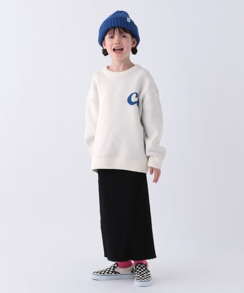 BAYFLOW（ベイフロー）の「[ストレッチ素材] ワイドリブスカート(KIDS)（スカート・キッズ・アイボリー/ブラック/レッド・110cm/120cm/140cm/130cm/150cm）」の7枚目の写真