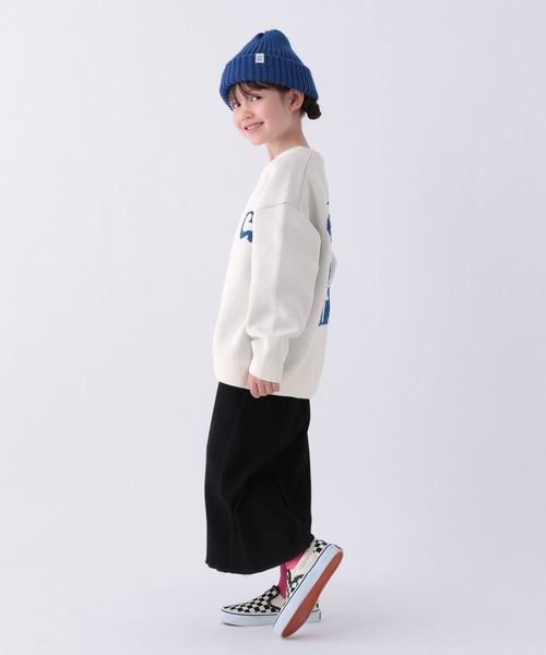 BAYFLOW（ベイフロー）の「[ストレッチ素材] ワイドリブスカート(KIDS)（スカート・キッズ・アイボリー/ブラック/レッド・110cm/120cm/140cm/130cm/150cm）」の8枚目の写真