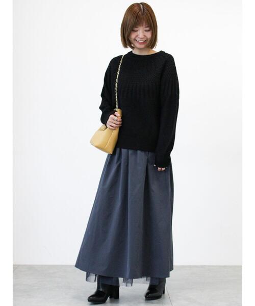 Lugnoncure（ルノンキュール）の「求心柄編みニット（ニット/セーター・レディース・ブルー/オフホワイト/ブラック/イエロー・F）」の20枚目の写真