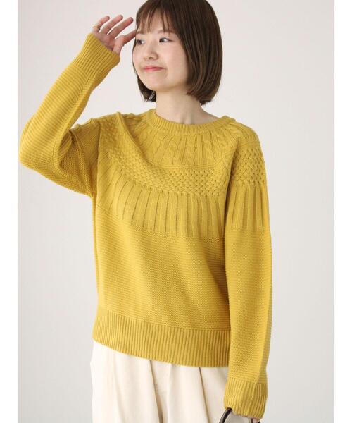 Lugnoncure（ルノンキュール）の「求心柄編みニット（ニット/セーター・レディース・ブルー/オフホワイト/ブラック/イエロー・F）」の17枚目の写真