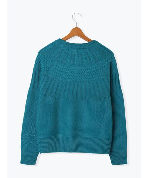 Lugnoncure（ルノンキュール）の「求心柄編みニット（ニット/セーター・レディース・ブルー/オフホワイト/ブラック/イエロー・F）」の14枚目の写真