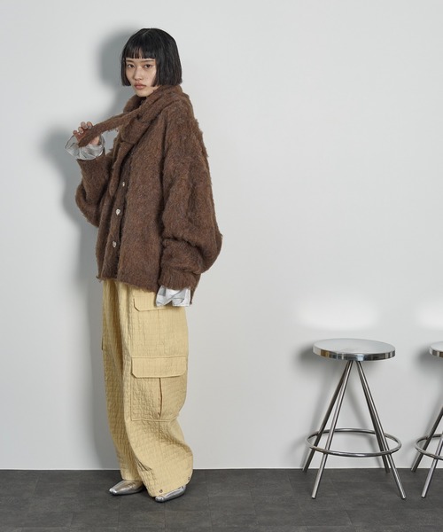 ストールセット♪☆新品未使用☆シャギーニットカーディガン＆ストールセット♪ THE YOn（ザヨン）の「ストールセットシャギーニットカーディガン