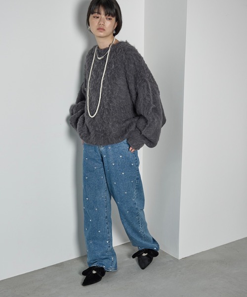 THE YOn（ザヨン）の「ストールセットシャギーニットカーディガン