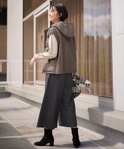 ANY(エニィ)の「【ウエストゴム】ライトツイードワイドパンツ(その他パンツ・レディース・グレー系/ブラウン系/ライトグレー系・3/2/1)」の14枚目の写真