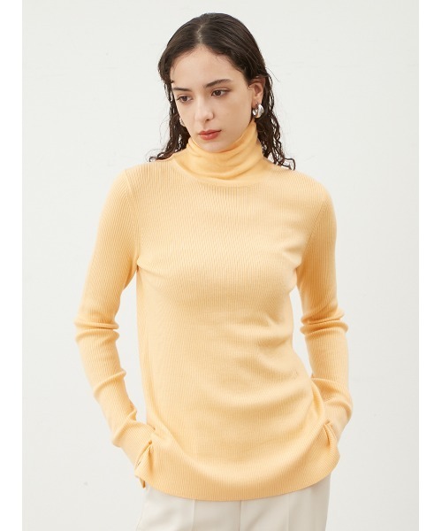 新品未使用/MilaOwen/ミラオーウェン/タートルネックリブニット/セーター Mila Owen（ミラオーウェン）の「タートルネックリブニット
