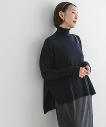 F by ROSSO ウォッシャブル抗ピルタートルニット
