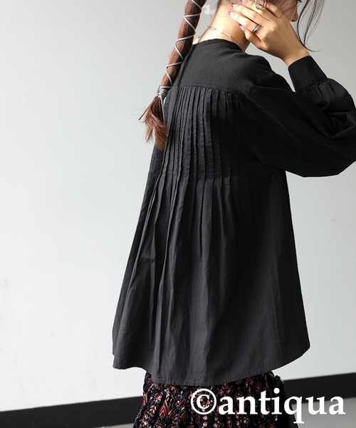 antiqua(アンティカ)の「裏毛レイヤードトップス(その他トップス・レディース・杢グレー/ブラック・P/R)」の8枚目の写真