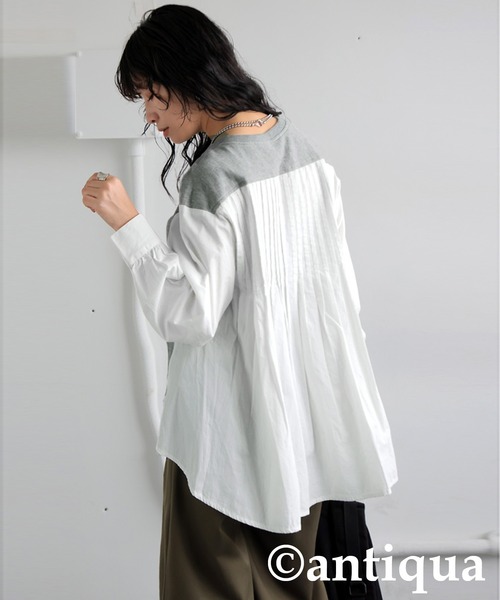 antiqua(アンティカ)の「裏毛レイヤードトップス(その他トップス・レディース・杢グレー/ブラック・P/R)」の17枚目の写真