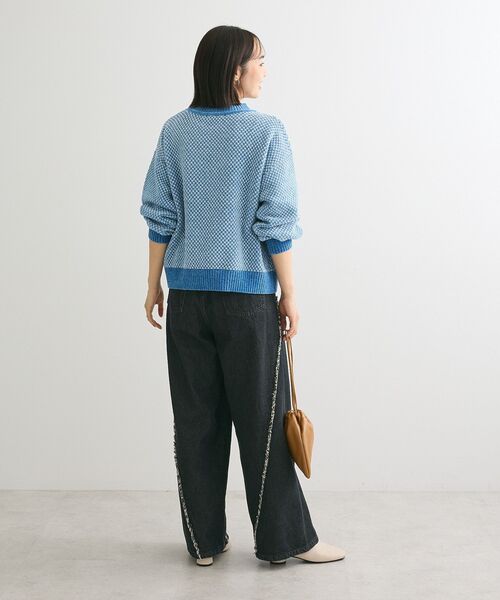 Green　Parks（グリーンパークス）の「ベロアモールモックネックニットプルオーバー（ニット/セーター・レディース・ピンク/イエロー/ベージュ/グレー/ブルー/ブラック・FREE）」の17枚目の写真