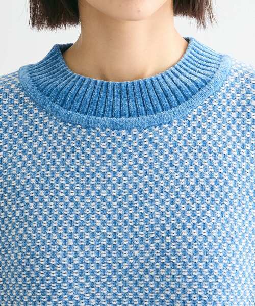 Green　Parks（グリーンパークス）の「ベロアモールモックネックニットプルオーバー（ニット/セーター・レディース・ピンク/イエロー/ベージュ/グレー/ブルー/ブラック・FREE）」の21枚目の写真