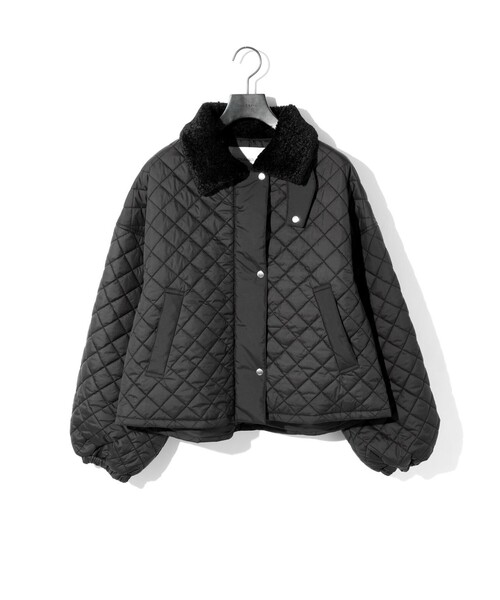 セール】MIDIUMISOLID for Ladies ボア衿キルティングコート（その他 