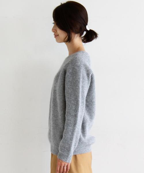 BEAUTY&YOUTH UNITED ARROWS（ビューティーアンドユースユナイテッドアローズ）の「BY ∵アンゴラアゼニットプルオーバー◆（ニット/セーター・レディース・オフホワイト/ライトグレー/オリーブ・FREE）」の6枚目の写真