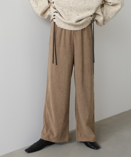 Bab（バブ）の「コーデュロイイージーパンツ（その他パンツ・レディース・アイボリー/ブラック/ベージュ/モカ・FREE）」の9枚目の写真