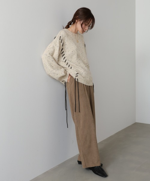 Bab（バブ）の「コーデュロイイージーパンツ（その他パンツ・レディース・アイボリー/ブラック/ベージュ/モカ・FREE）」の10枚目の写真