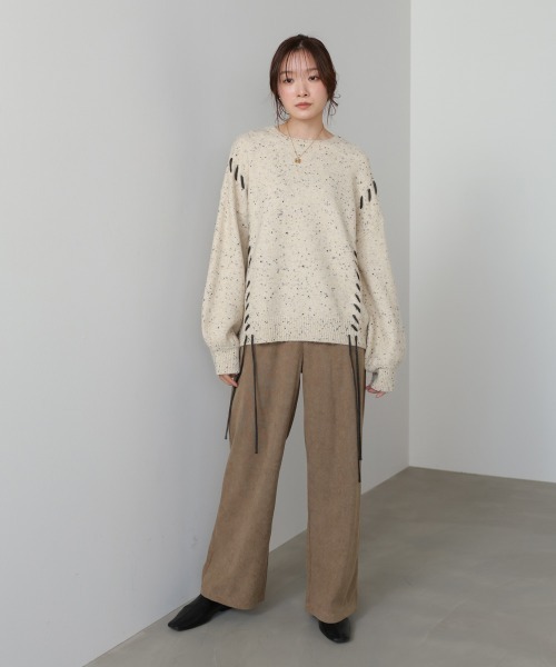 Bab（バブ）の「コーデュロイイージーパンツ（その他パンツ・レディース・アイボリー/ブラック/ベージュ/モカ・FREE）」の12枚目の写真