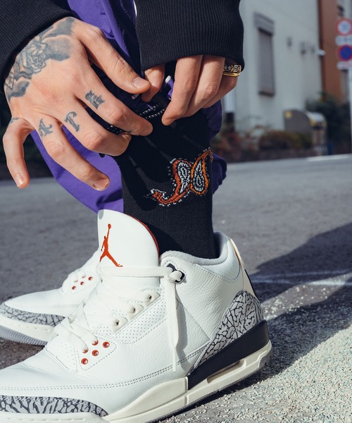 Subciety（サブサエティ）の「Paisley socks（ソックス/靴下・メンズ・ブラック/ホワイト・FREE）」の16枚目の写真