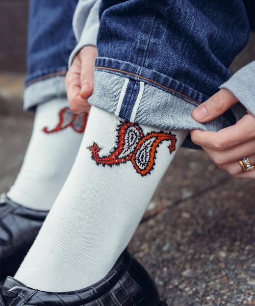 Subciety（サブサエティ）の「Paisley socks（ソックス/靴下・メンズ・ブラック/ホワイト・FREE）」の18枚目の写真