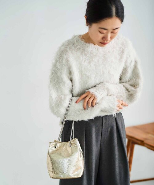 le.coeur blanc（ルクールブラン）の「スネークチェーンメタリックミニバッグ（ショルダーバッグ・レディース・シルバー/ゴールド・FREE）」の10枚目の写真