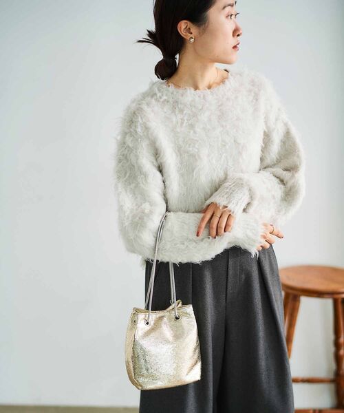 le.coeur blanc（ルクールブラン）の「スネークチェーンメタリックミニバッグ（ショルダーバッグ・レディース・シルバー/ゴールド・FREE）」の11枚目の写真