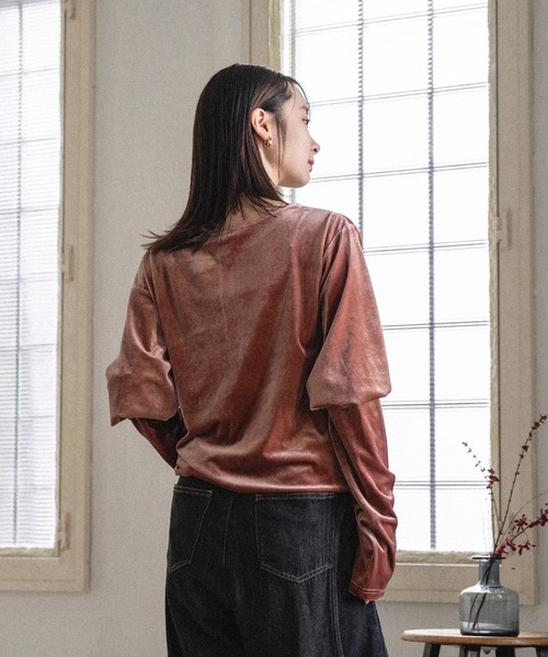 当店在庫してます！ velour tops / ベロアトップス（Tシャツ/カットソー）｜mideal トップス