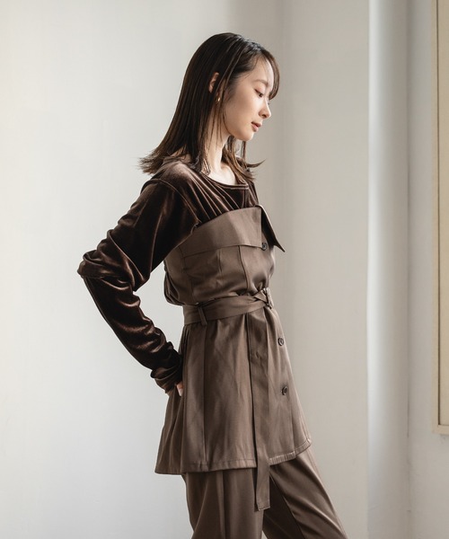 velour tops / ベロアトップス（Tシャツ/カットソー）｜mideal
