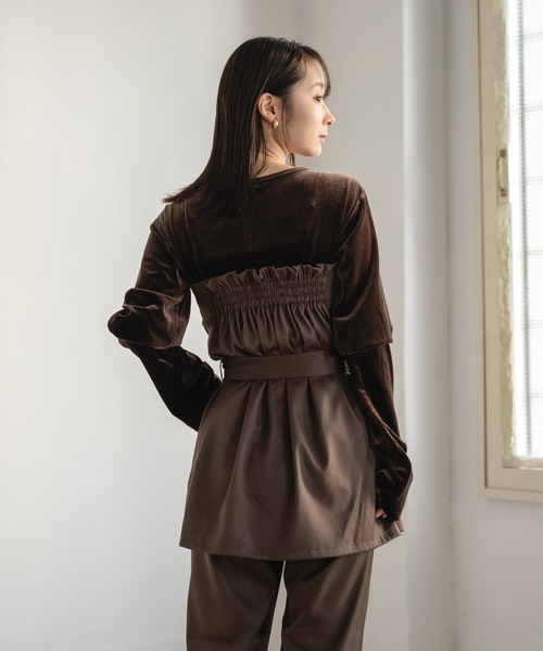 半額 50％OFFの通販 velour tops ベロアトップス（Tシャツ/カットソー）｜mideal / トップス