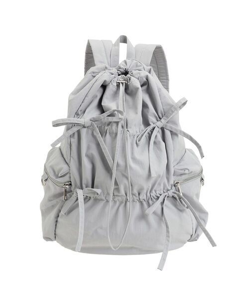 merry jenny ギャザーリボンバックパック ベージュ merry jenny デイバック リュック gather ribbon back pack