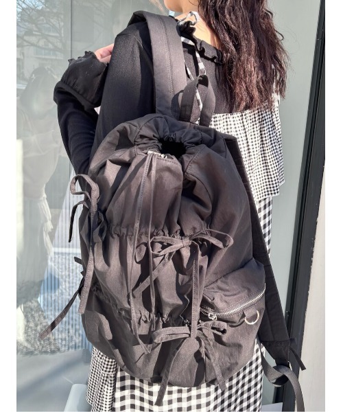 セール】gather ribbon back pack / ギャザーリボンバックパック