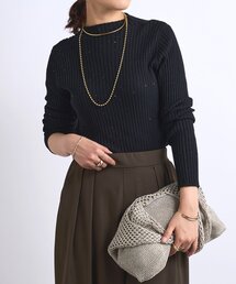 un dix cors（アンディコール）の「《大人カジュアルに◎さりげない輝き》プチスパンコールリブニット（ニット/セーター）」