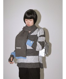 Uenui | セット マフラー 手袋　バイカラーデザイン(マフラー)