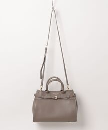 INTER-CHAUSSURES（インターショシュール）の「【CHRISTIAN VILLA】ミディアムサイズレザーハンドバッグ(Q56439)（ハンドバッグ）」