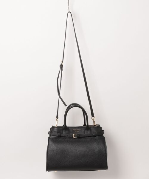 CHRISTIAN VILLA(クリスチャンヴィラ)の「【CHRISTIAN VILLA】ミディアムサイズレザーハンドバッグ(Q56439)(ハンドバッグ・レディース・グレー/オフホワイト/ブラック・ALL)」の3枚目の写真