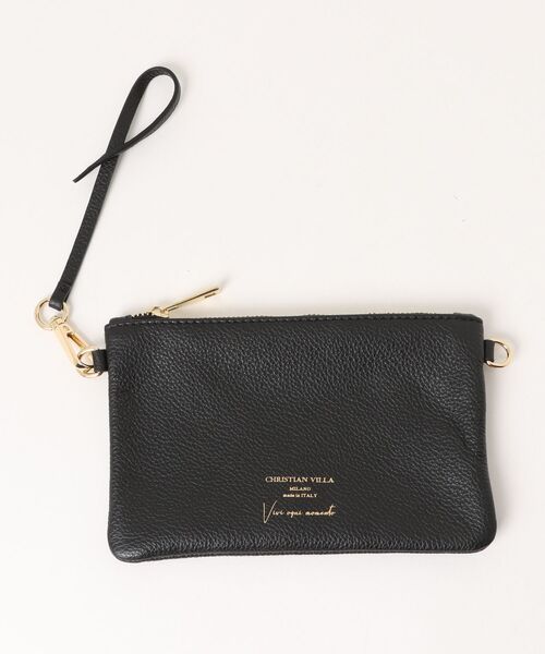 CHRISTIAN VILLA(クリスチャンヴィラ)の「【CHRISTIAN VILLA】ミディアムサイズレザーハンドバッグ(Q56439)(ハンドバッグ・レディース・グレー/オフホワイト/ブラック・ALL)」の7枚目の写真