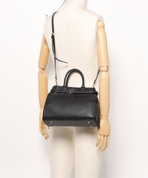 CHRISTIAN VILLA(クリスチャンヴィラ)の「【CHRISTIAN VILLA】ミディアムサイズレザーハンドバッグ(Q56439)(ハンドバッグ・レディース・グレー/オフホワイト/ブラック・ALL)」の10枚目の写真